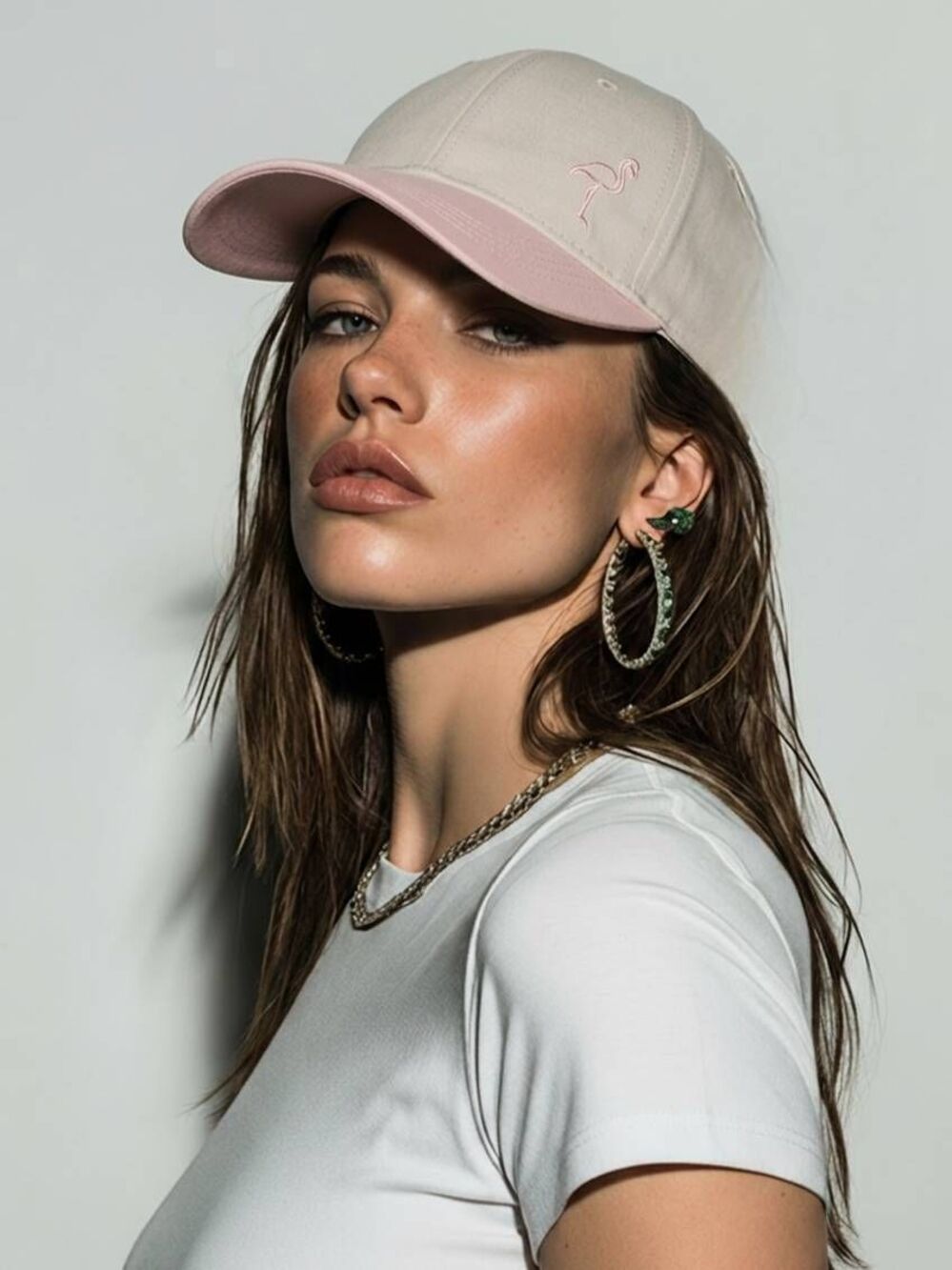 🔸️NWT Tommy Bahama Gray & Pink Flamingo Women's Fit Hat One Size